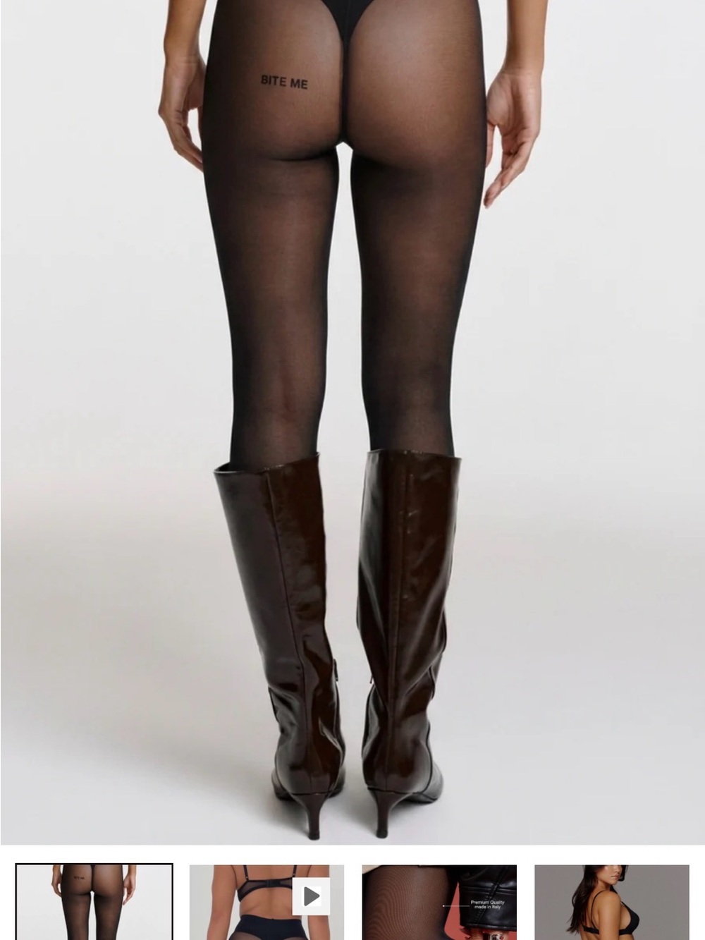 Sheer Black Saint Sass Bite me tights